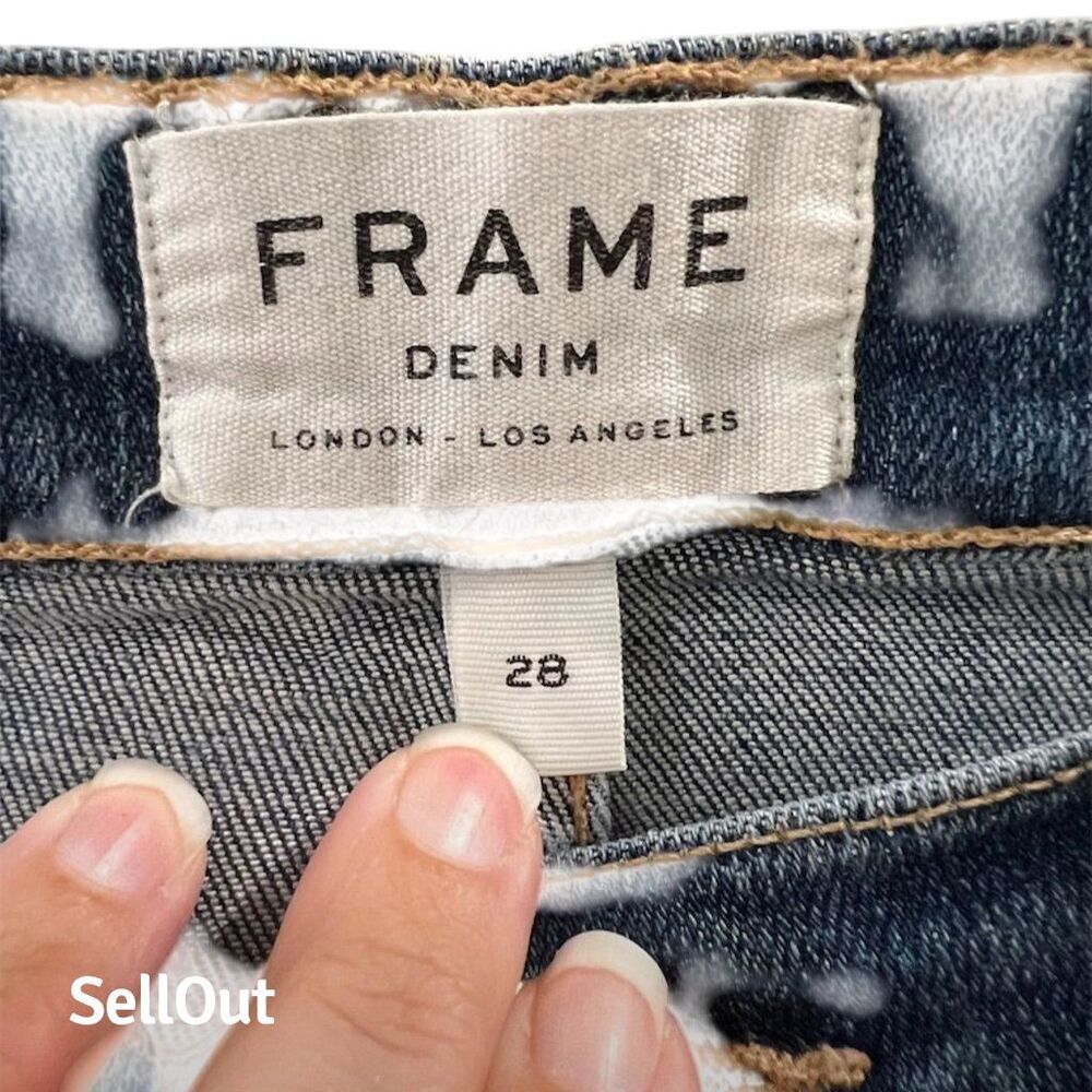 Frame Women's Le Sylvie Straight Jeans Blue Size 28 Medium Wash - Picture 5 of 6